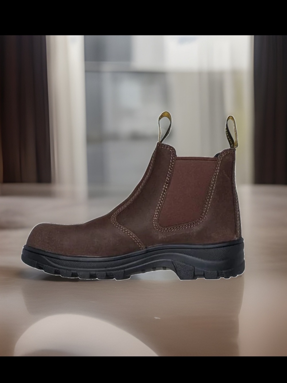 Skechers Workshire Jannit Steel Toe Memory Foam Work Slip-On Chelsea Ankle Boot